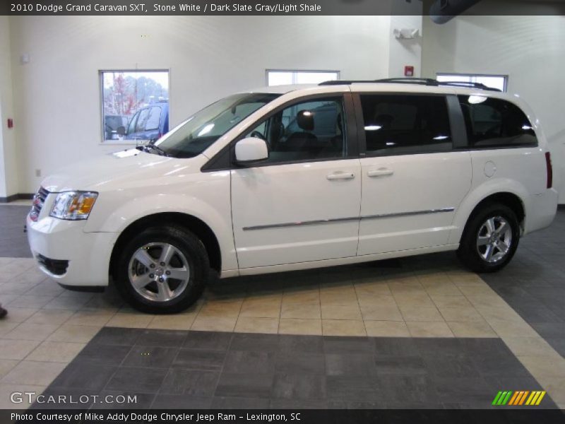 Stone White / Dark Slate Gray/Light Shale 2010 Dodge Grand Caravan SXT
