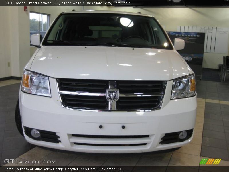 Stone White / Dark Slate Gray/Light Shale 2010 Dodge Grand Caravan SXT