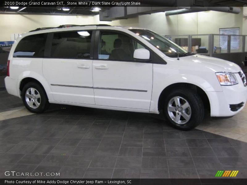 Stone White / Dark Slate Gray/Light Shale 2010 Dodge Grand Caravan SXT