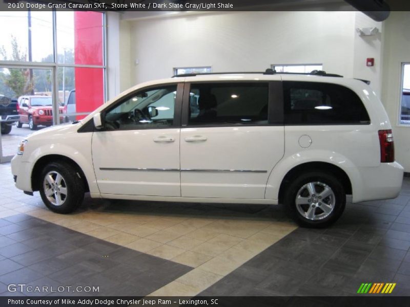 Stone White / Dark Slate Gray/Light Shale 2010 Dodge Grand Caravan SXT