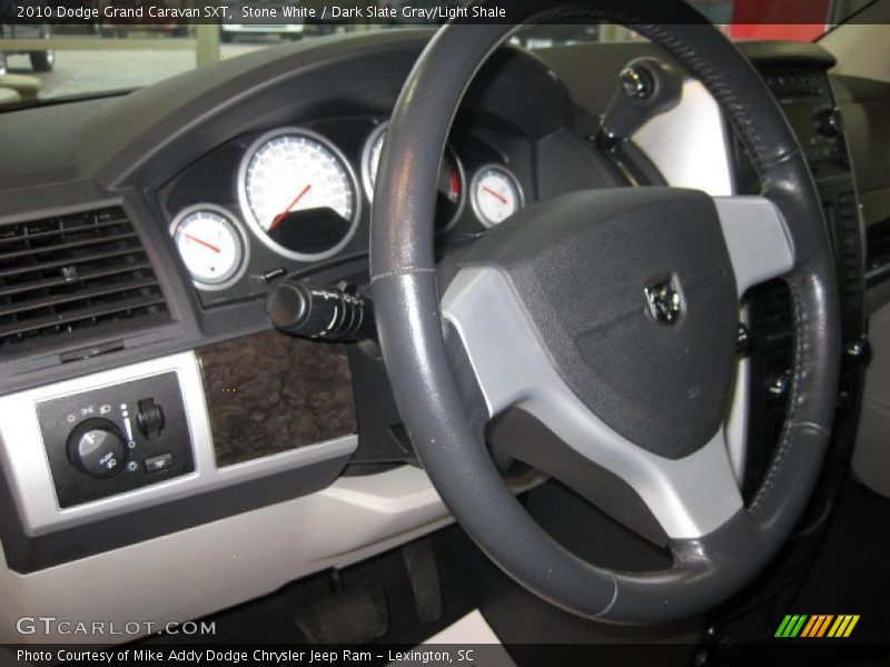 Stone White / Dark Slate Gray/Light Shale 2010 Dodge Grand Caravan SXT