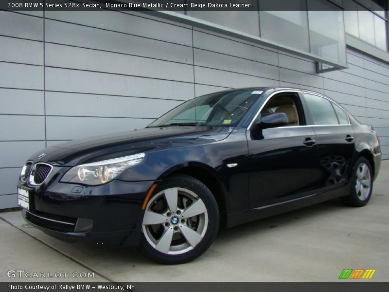 Monaco Blue Metallic / Cream Beige Dakota Leather 2008 BMW 5 Series 528xi Sedan