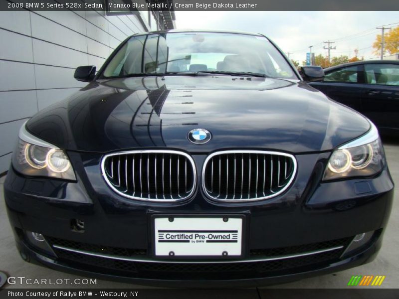Monaco Blue Metallic / Cream Beige Dakota Leather 2008 BMW 5 Series 528xi Sedan