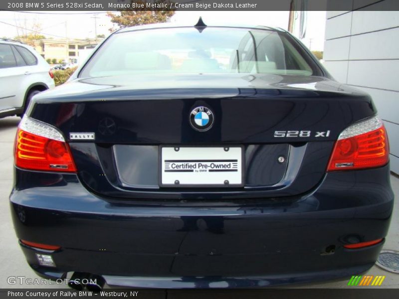 Monaco Blue Metallic / Cream Beige Dakota Leather 2008 BMW 5 Series 528xi Sedan