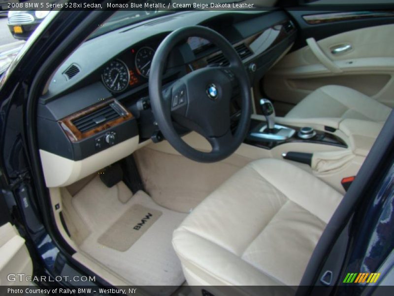 Monaco Blue Metallic / Cream Beige Dakota Leather 2008 BMW 5 Series 528xi Sedan