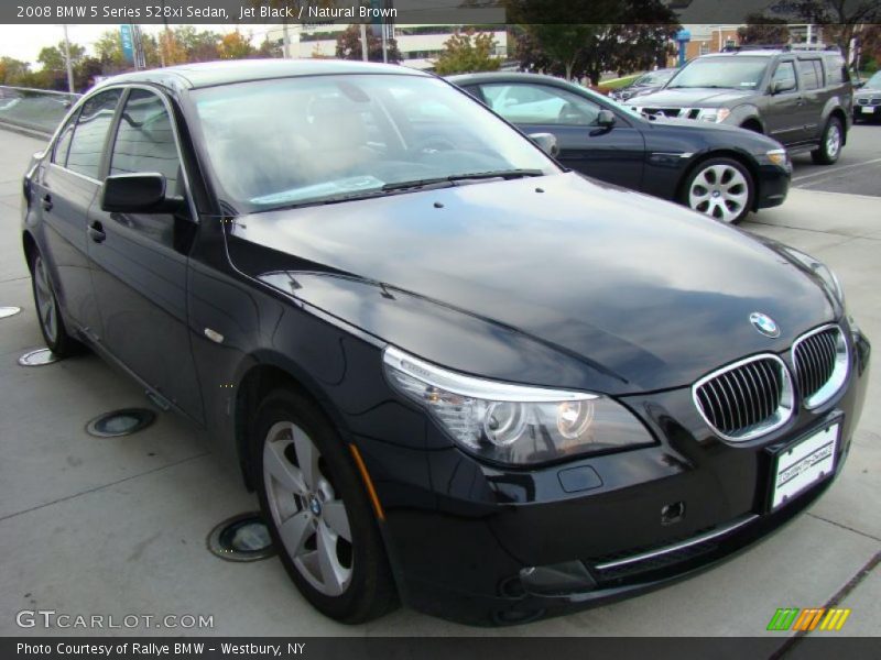 Jet Black / Natural Brown 2008 BMW 5 Series 528xi Sedan