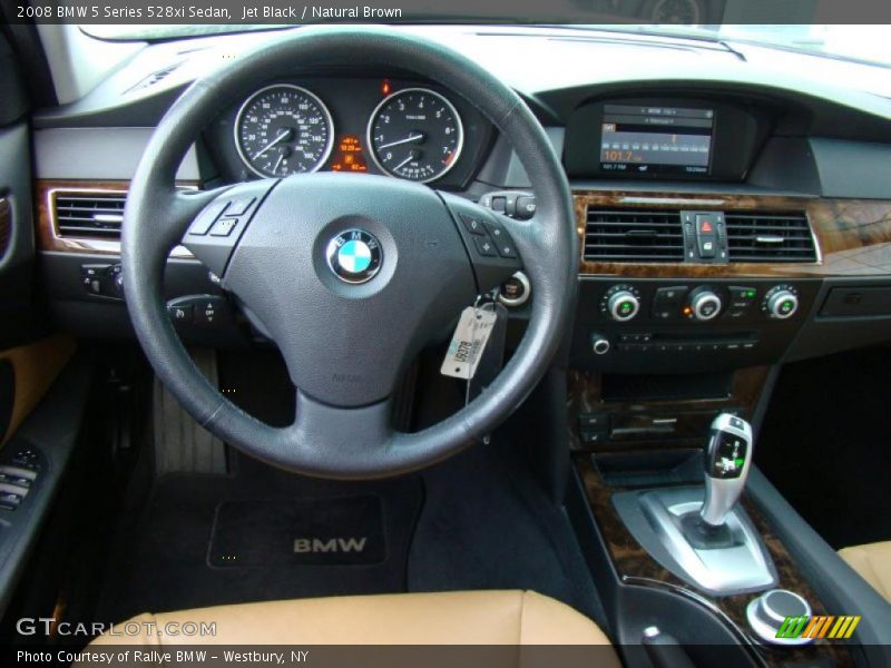Jet Black / Natural Brown 2008 BMW 5 Series 528xi Sedan