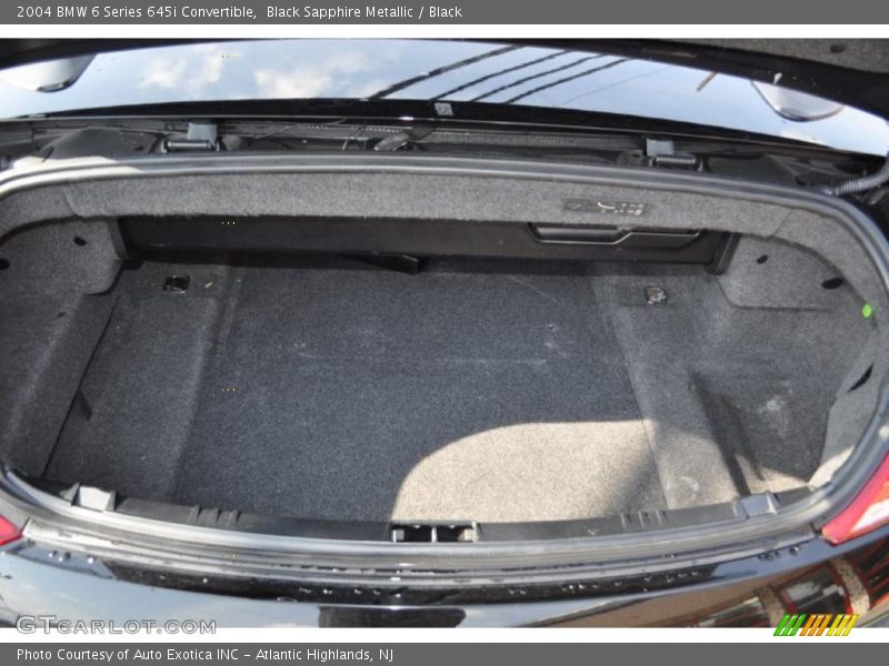  2004 6 Series 645i Convertible Trunk