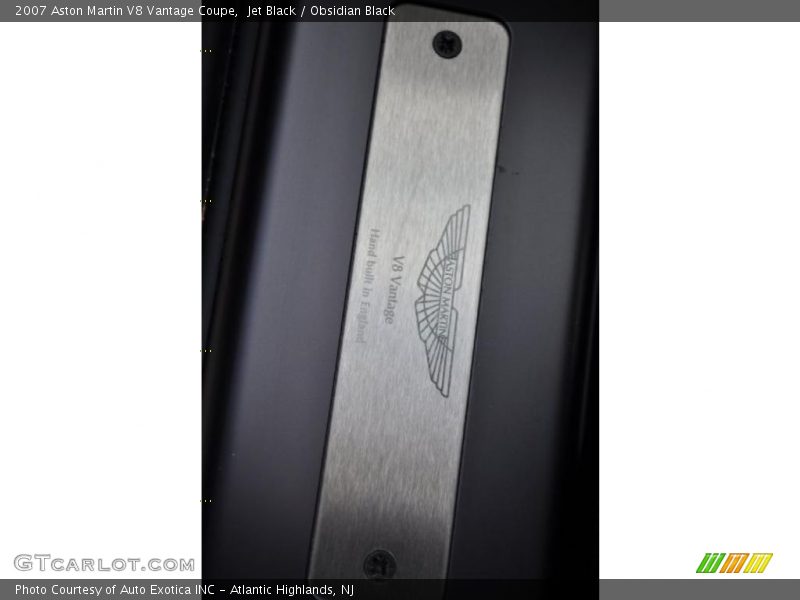 Jet Black / Obsidian Black 2007 Aston Martin V8 Vantage Coupe
