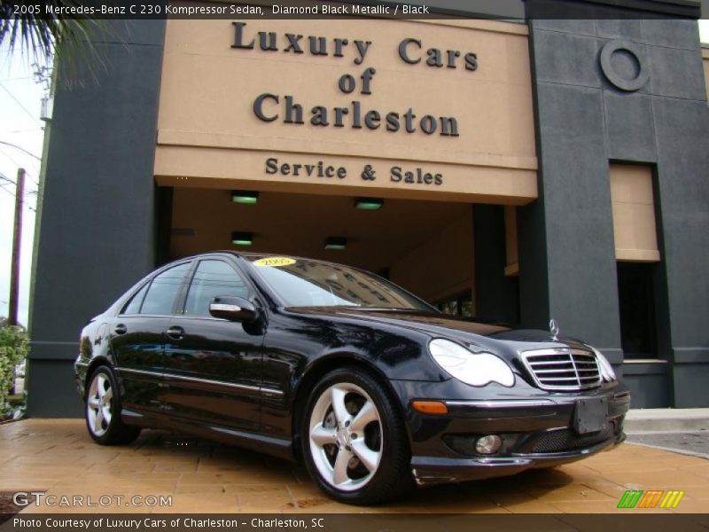 Diamond Black Metallic / Black 2005 Mercedes-Benz C 230 Kompressor Sedan