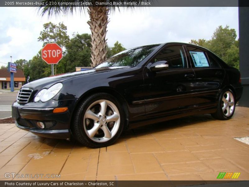 Diamond Black Metallic / Black 2005 Mercedes-Benz C 230 Kompressor Sedan