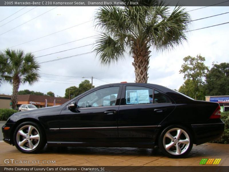 Diamond Black Metallic / Black 2005 Mercedes-Benz C 230 Kompressor Sedan