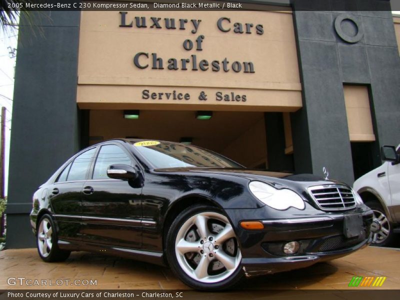 Diamond Black Metallic / Black 2005 Mercedes-Benz C 230 Kompressor Sedan