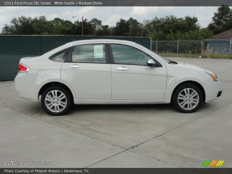 White Suede / Medium Stone 2011 Ford Focus SEL Sedan