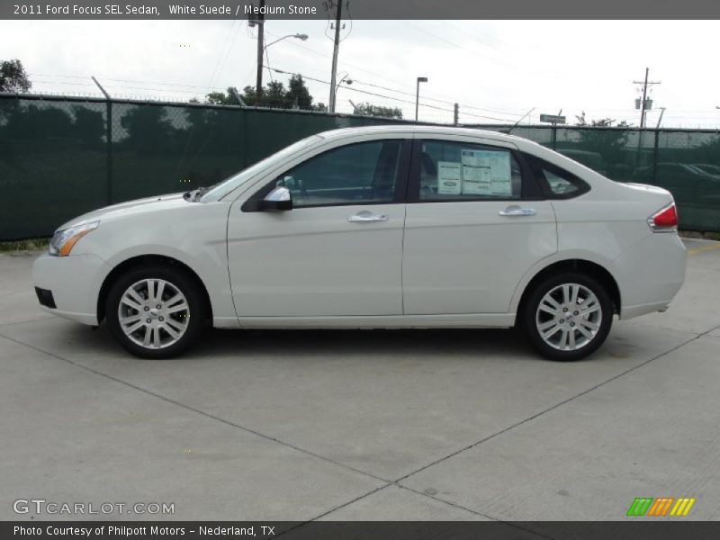 White Suede / Medium Stone 2011 Ford Focus SEL Sedan