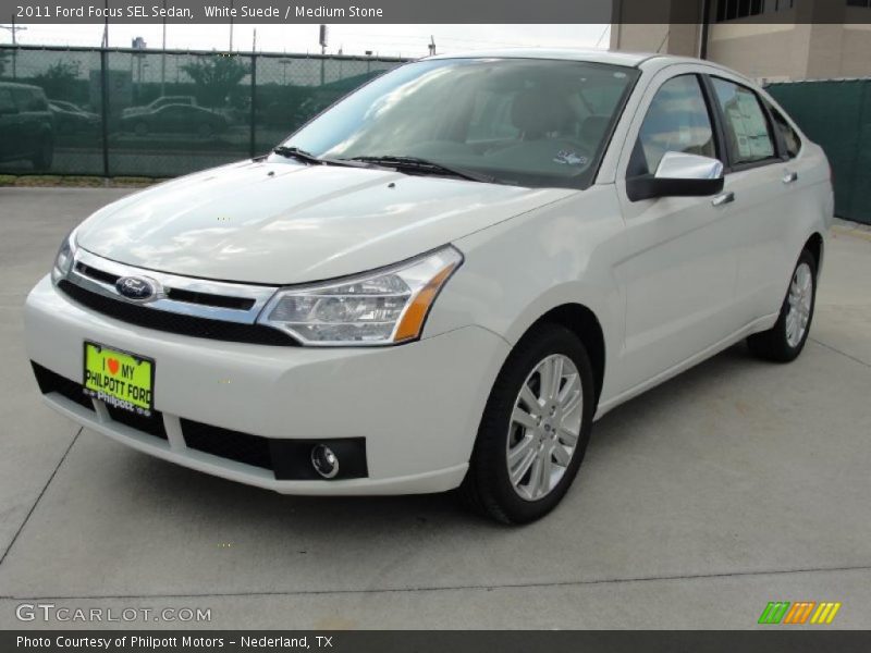 White Suede / Medium Stone 2011 Ford Focus SEL Sedan