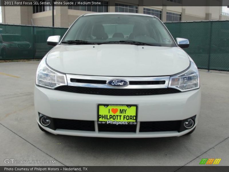 White Suede / Medium Stone 2011 Ford Focus SEL Sedan