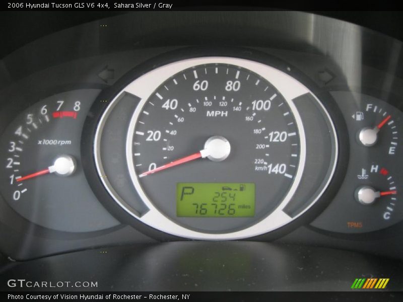 Sahara Silver / Gray 2006 Hyundai Tucson GLS V6 4x4