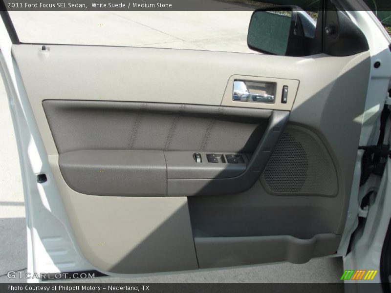 White Suede / Medium Stone 2011 Ford Focus SEL Sedan
