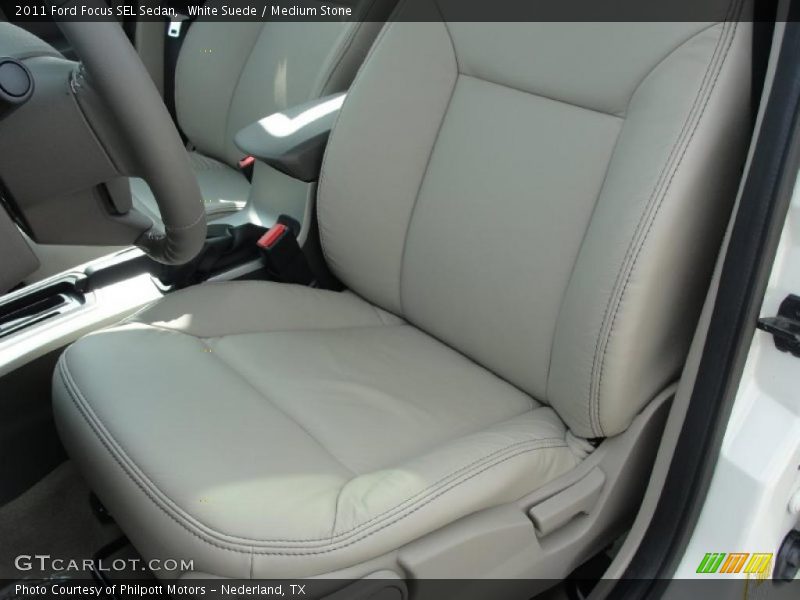 White Suede / Medium Stone 2011 Ford Focus SEL Sedan