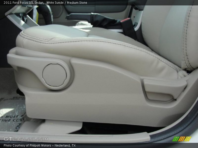 White Suede / Medium Stone 2011 Ford Focus SEL Sedan
