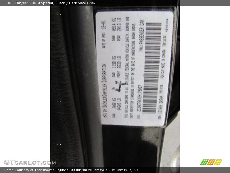 Black / Dark Slate Gray 2002 Chrysler 300 M Special