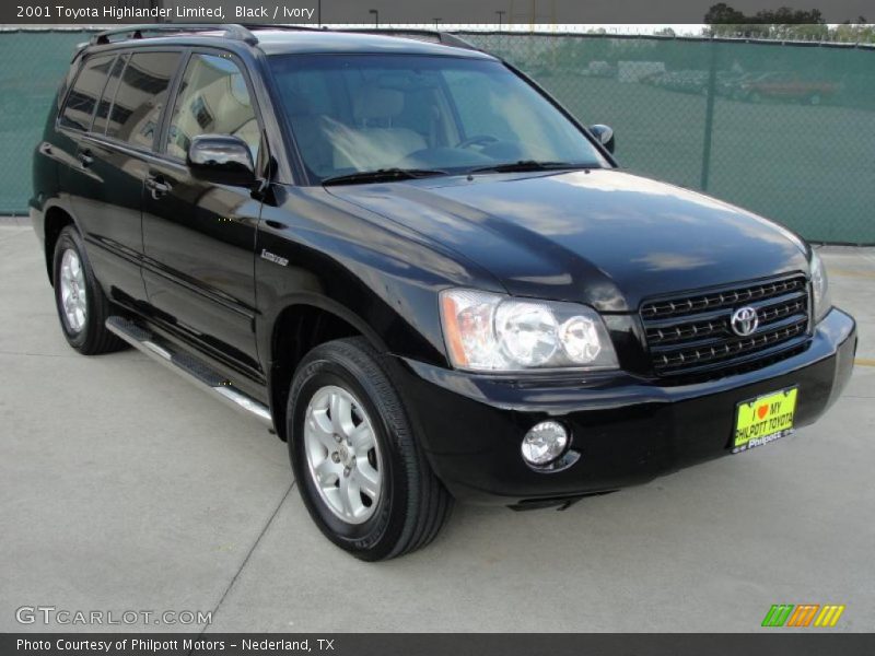 Black / Ivory 2001 Toyota Highlander Limited