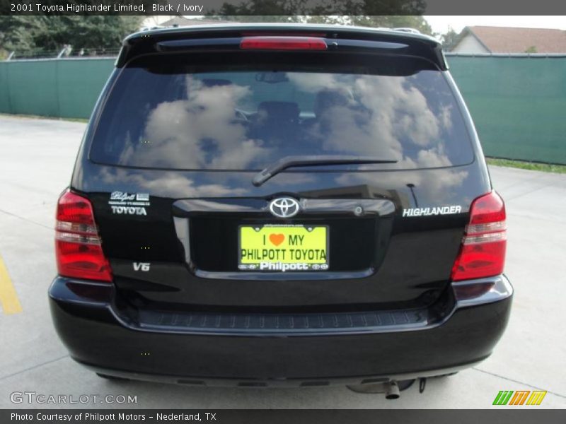 Black / Ivory 2001 Toyota Highlander Limited