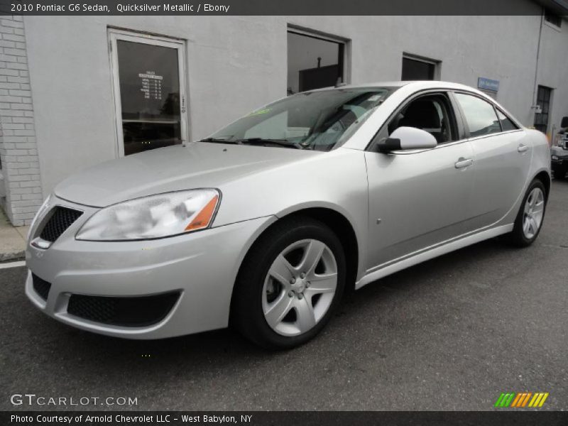 Quicksilver Metallic / Ebony 2010 Pontiac G6 Sedan