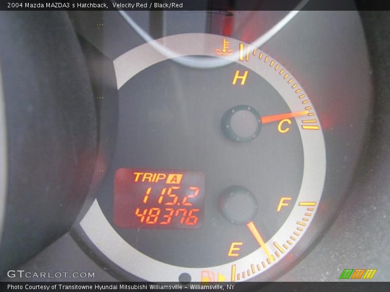 Velocity Red / Black/Red 2004 Mazda MAZDA3 s Hatchback