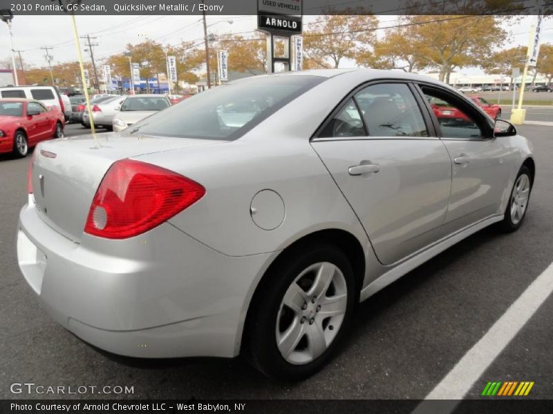 Quicksilver Metallic / Ebony 2010 Pontiac G6 Sedan