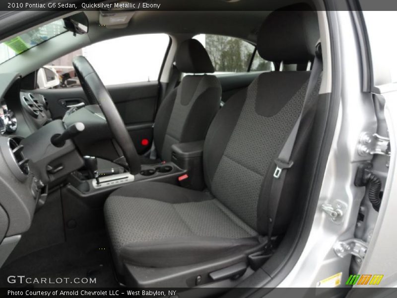 Quicksilver Metallic / Ebony 2010 Pontiac G6 Sedan