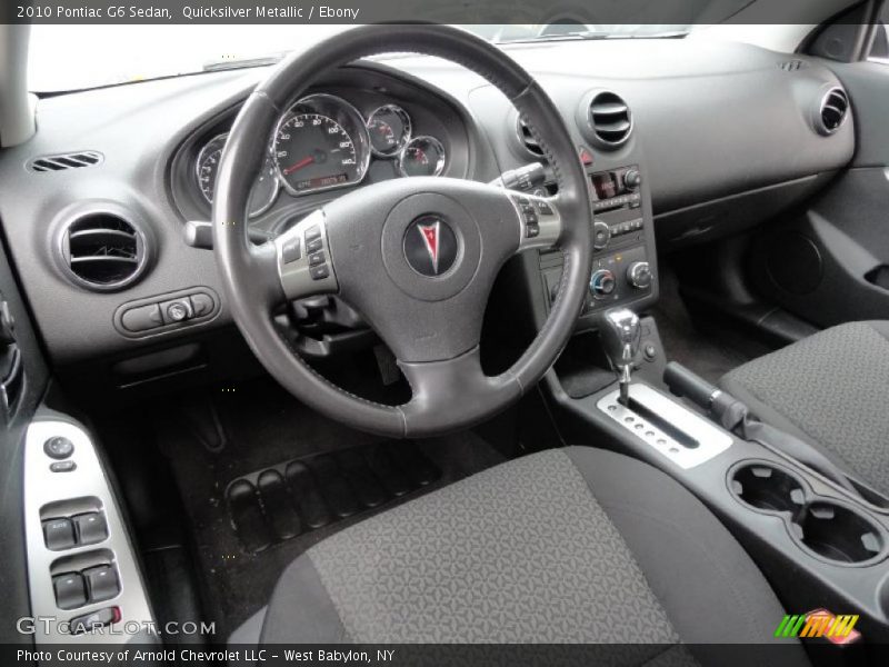 Quicksilver Metallic / Ebony 2010 Pontiac G6 Sedan