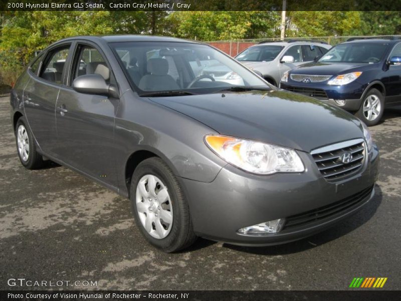 Carbon Gray Metallic / Gray 2008 Hyundai Elantra GLS Sedan