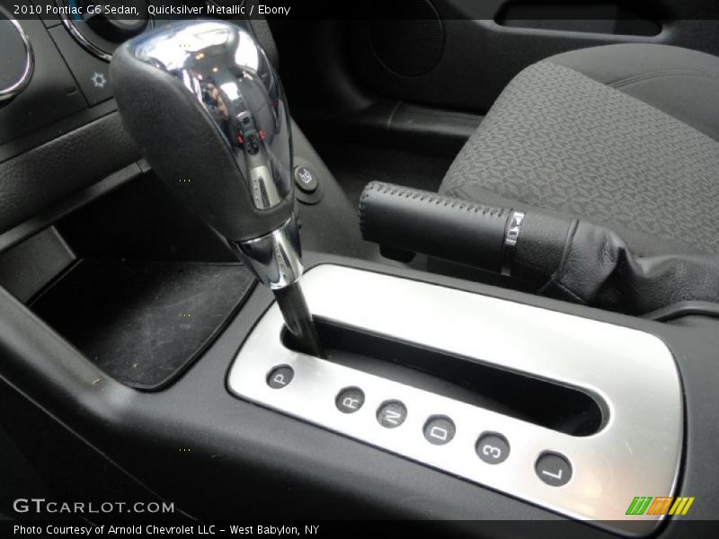 Quicksilver Metallic / Ebony 2010 Pontiac G6 Sedan