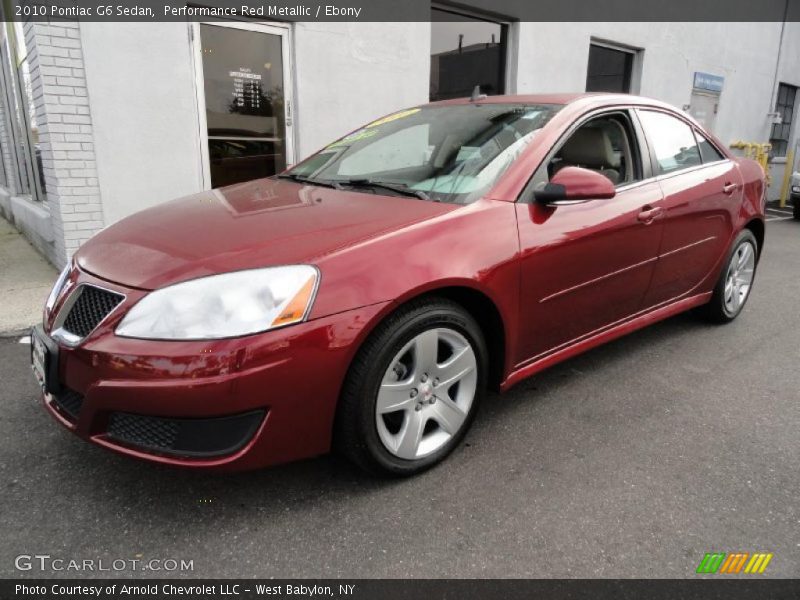Performance Red Metallic / Ebony 2010 Pontiac G6 Sedan