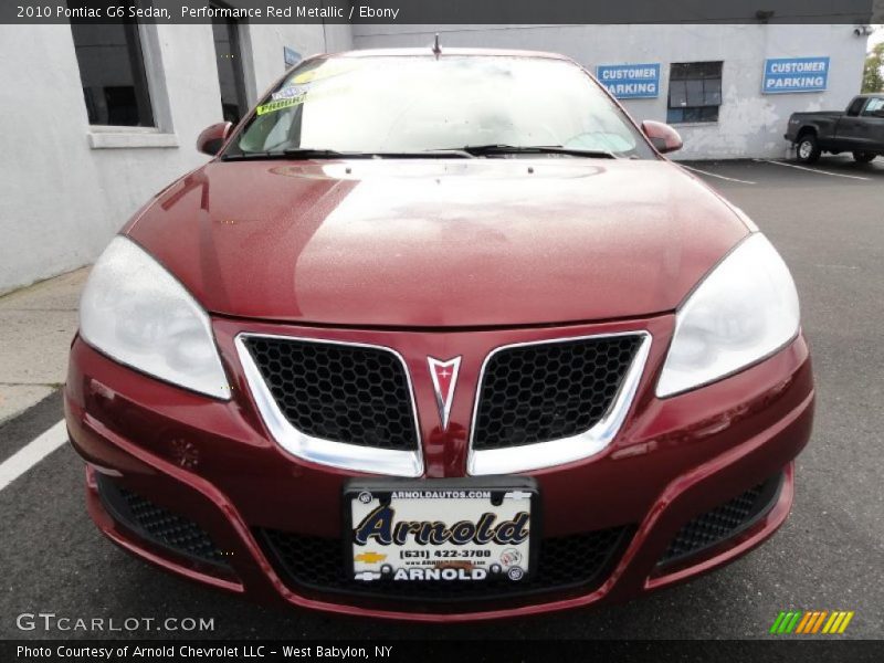 Performance Red Metallic / Ebony 2010 Pontiac G6 Sedan