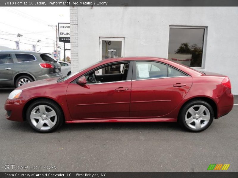 Performance Red Metallic / Ebony 2010 Pontiac G6 Sedan