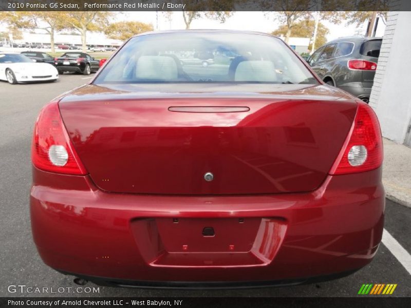 Performance Red Metallic / Ebony 2010 Pontiac G6 Sedan