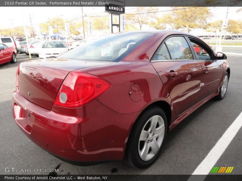 Performance Red Metallic / Ebony 2010 Pontiac G6 Sedan