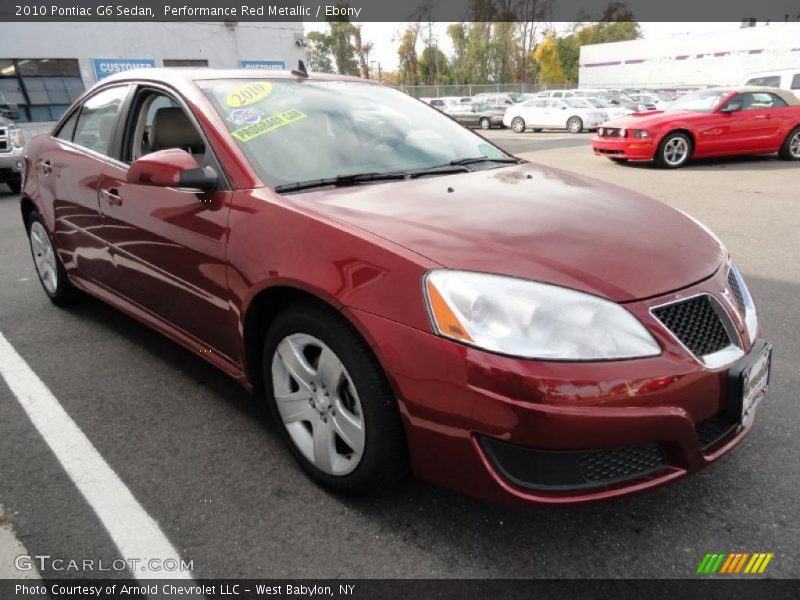 Performance Red Metallic / Ebony 2010 Pontiac G6 Sedan
