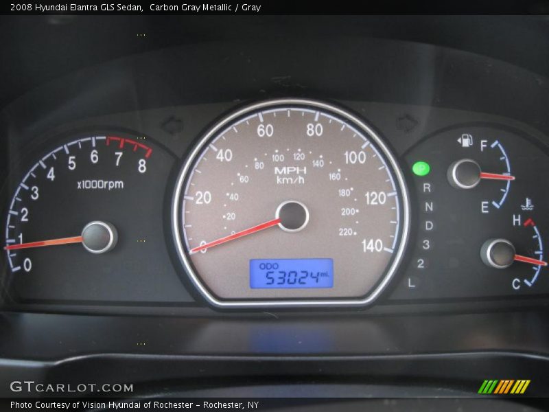 Carbon Gray Metallic / Gray 2008 Hyundai Elantra GLS Sedan