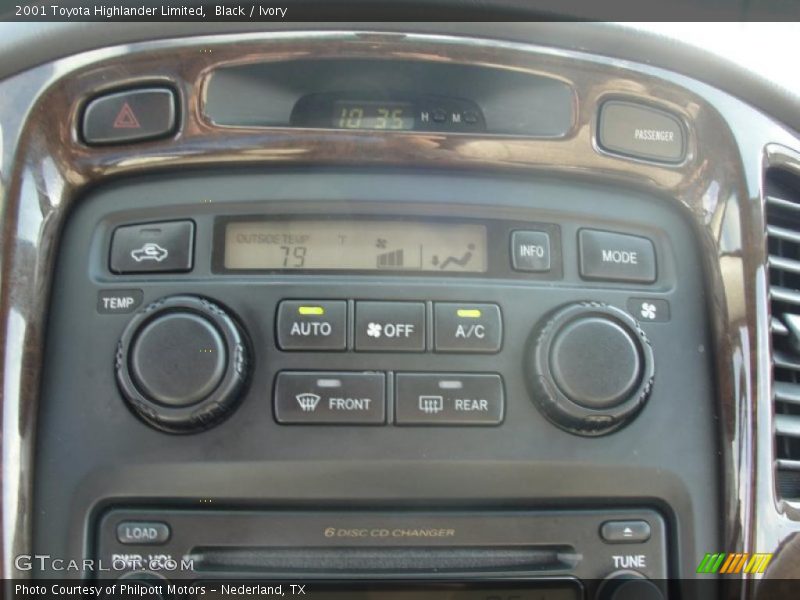 Controls of 2001 Highlander Limited