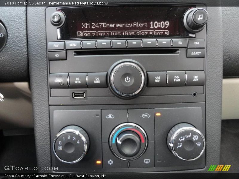 Performance Red Metallic / Ebony 2010 Pontiac G6 Sedan