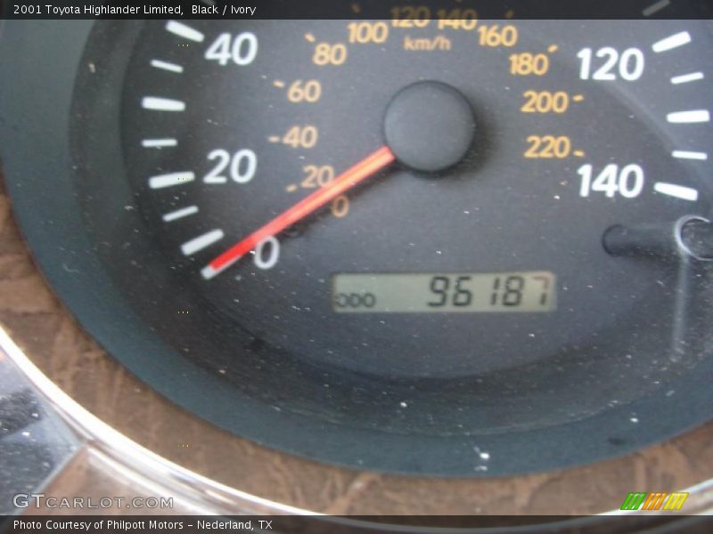 Black / Ivory 2001 Toyota Highlander Limited