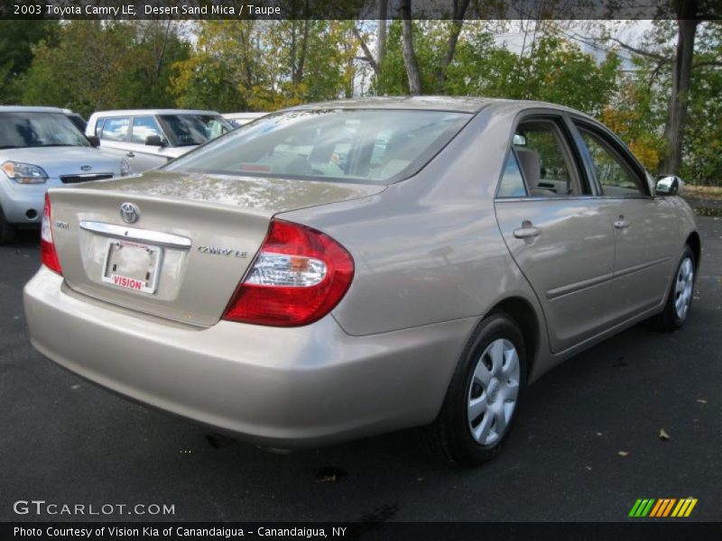Desert Sand Mica / Taupe 2003 Toyota Camry LE