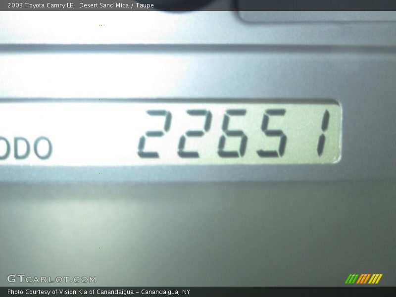 Desert Sand Mica / Taupe 2003 Toyota Camry LE