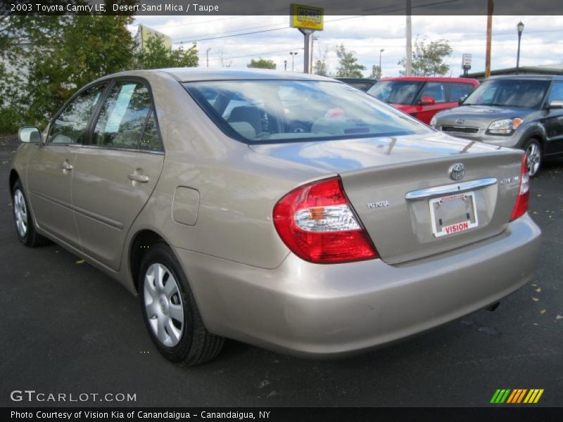 Desert Sand Mica / Taupe 2003 Toyota Camry LE