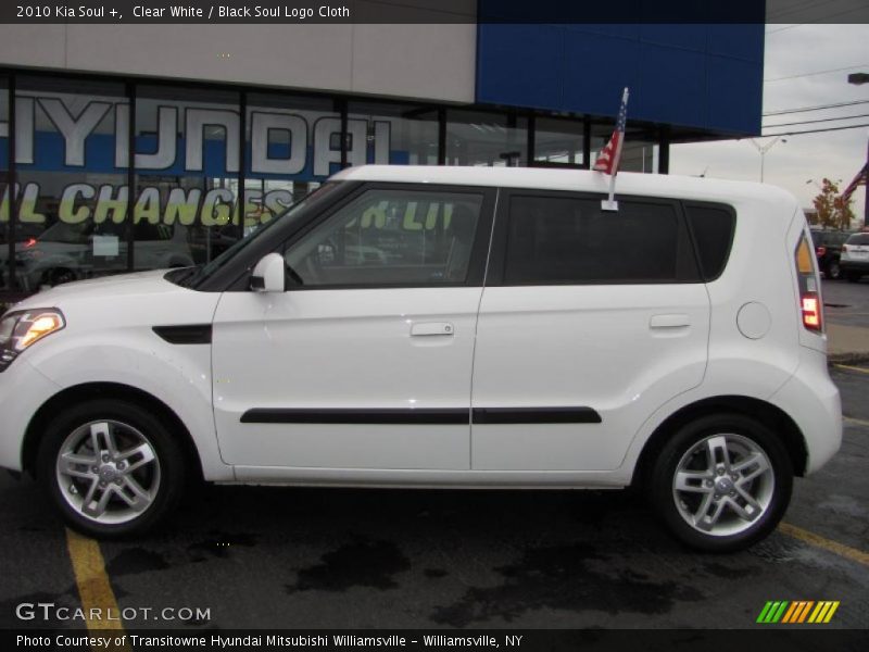Clear White / Black Soul Logo Cloth 2010 Kia Soul +