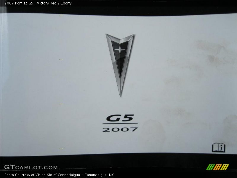 Victory Red / Ebony 2007 Pontiac G5